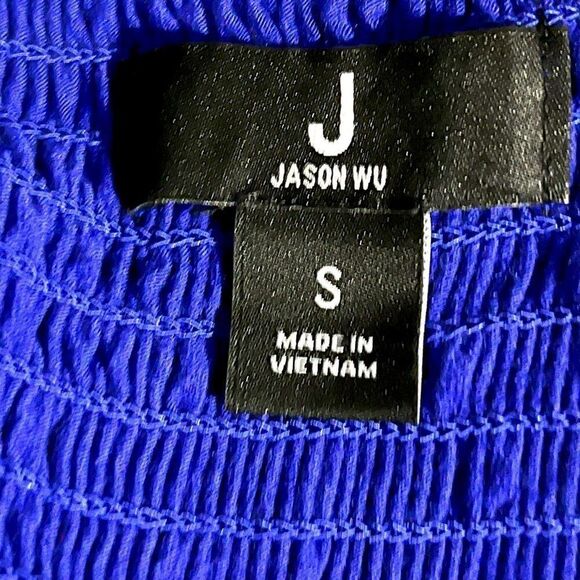 J. Jason Wu Regular Flowy Knit Royal Blue MIDI with Shirred Hem Detail- Small - Picture 9 of 9